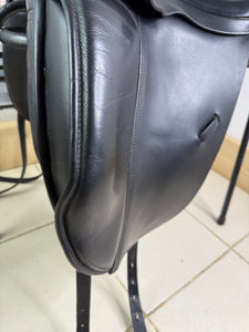 18” MW Ideal Suzannah LH Dressage Saddle - Black