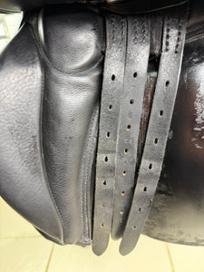 17 1/2” XW Silhouette Cob WH/VSD/GP Saddle - Black