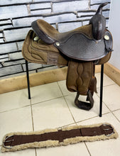 Load image into Gallery viewer, 17” Big Horn Cordura Western Saddle - SQB - Brown - Lightweight Genuine US