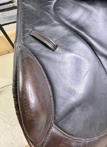 17” XW Silhouette Dual/Double Flap Jump Saddle - Black/Brown