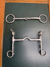 Load image into Gallery viewer, 5 1/4” Fylde Double Bits - Fixed Ported Weymouth &amp; Small Ring Bridoon- Show Pony