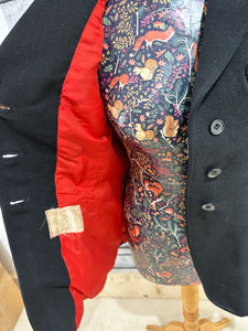 Vintage Rosette Ladies Size 36 Hunt Coat - Black