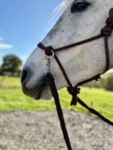Load image into Gallery viewer, Soft Rope Halter/Bitless Sidepull Bridle with Reins - Small &amp; Large -