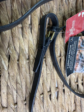 Load image into Gallery viewer, Jeffries 5/8” Leather In Hand Lead with Handle &amp; Buckle -  Black