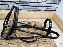 Load image into Gallery viewer, S/H Padded Flash Dressage Bridle - Black - Full