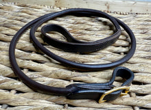 Load image into Gallery viewer, Rolled Leather In-Hand Show Lead - Brown