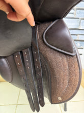 Load image into Gallery viewer, 17” Wide-XW Symmonds Olympus Forward Cut GP Saddle - Brown