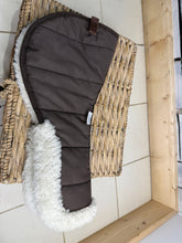Load image into Gallery viewer, S/H Nuumed Wool Rolled Edge Half Pad - Brown/Natural - Large