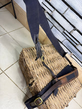 Load image into Gallery viewer, S/H English Leather &amp; Web Paddock Roller -Navy/Brown- Full