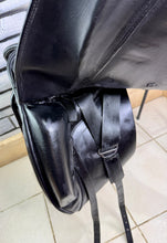 Load image into Gallery viewer, 16 1/2” XXW Ideal Suzannah Dressage Saddle -Black- Giant Blocks - Mega Wide!