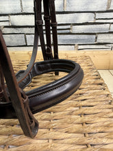 Load image into Gallery viewer, S/H Schockemohle Crystal Brow Double Bridle - Brown - Cob