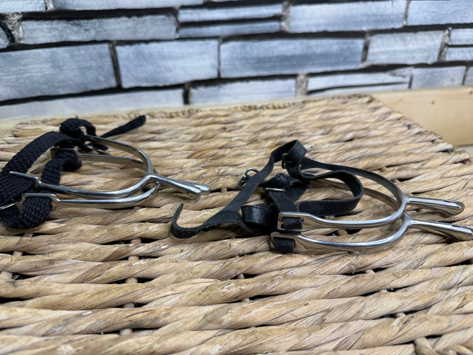 S/H 2 x Pairs Ladies Size Dressage Spurs & Straps
