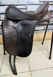 17” Narrow Black Country Dressage Saddle - Brown