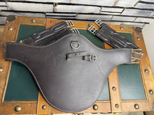 Load image into Gallery viewer, 52” Elasticated Leather Stud/Jumping Stud Girth-Brown - Soft Padding