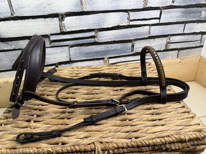 S/H English Worcestershire Nose Bridle - Brown - Full