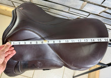 Load image into Gallery viewer, 16 1/2” Wide Jeffries Stamford English WH Saddle - Brown - Working Hunter Cob