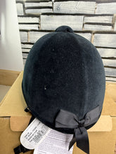 Load image into Gallery viewer, Charles Owen YR8 Velvet Riding Hat - Black - 6 5/8 - 54cm
