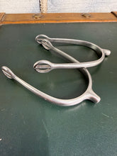 Load image into Gallery viewer, Ladies Spurs Short Neck/Shank Round Slots - Prince of Wales - POW - Showing, Hunting, Dressage - Stainless Steel