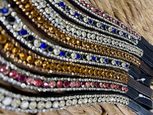 Load image into Gallery viewer, Crystal Browband - “Girls Best Friend” Colour - Ice, Fire, Diamond &amp; PinkGin - Bridle Brow Band