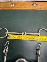 Load image into Gallery viewer, 4 1/4” Fylde Double Bits - Fixed Ported Weymouth &amp; Small Ring Bridoon- Show Pony