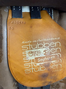 18 1/2” Medium (Fit 30) Stubben Siegfried Extra GP/Jump Saddle - Black/Tan