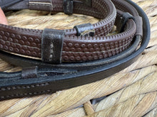 Load image into Gallery viewer, S/H Soft Rubber Grip Reins with Stoppers - Brown - Cob