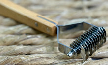 Load image into Gallery viewer, Wooden Double-Sided Mane &amp; Tail Rake - No More Pulling!! Medium/Fine