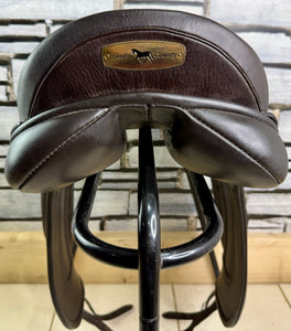 17” Wide Black Country Vinici Monoflap Dressage Saddle - Brown