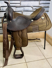 Load image into Gallery viewer, 17” Big Horn Cordura Western Saddle - SQB - Brown - Lightweight Genuine US