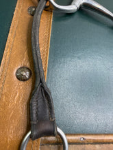 Load image into Gallery viewer, 6” Cheltenham Gag Bit with English Leather Cheeks - Brown - Running Gag
