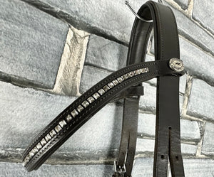 S/H Schockemohle Dressage Bridle -Padded Nose- Brown -Full