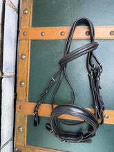 Load image into Gallery viewer, Heritage Cavesson Snaffle Bridle - Black -Pony Size- Comfort Padded