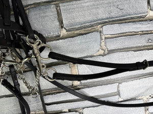 S/H English M&M Complete Pelham Bridle - Black - Pony