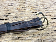 Load image into Gallery viewer, S/H English Leather Running Martingale - Brown/Brass - Cob