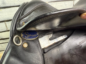 17 1/2” XW Silhouette Cob WH/VSD/GP Saddle - Black
