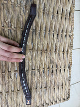 Load image into Gallery viewer, Kate Negus Diamonte Curved Browband - Cob/15” - Brown - English Quality Hand Made Bling
