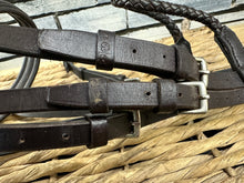 Load image into Gallery viewer, S/H Stubben Cavesson Bridle with Plaited Brow - Brown - Cob