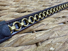 Load image into Gallery viewer, Solid Brass Chain Link Browband - Brown - Pony/Cob/Full - Showing/Inhand