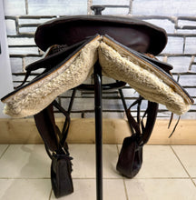 Load image into Gallery viewer, 15” Ornate Leather Western Saddle - Semi QH Bars - Brown