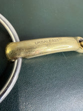 Load image into Gallery viewer, 6” Universal Curved Lozenge Gag Bit with Gold Mouth - Never Used