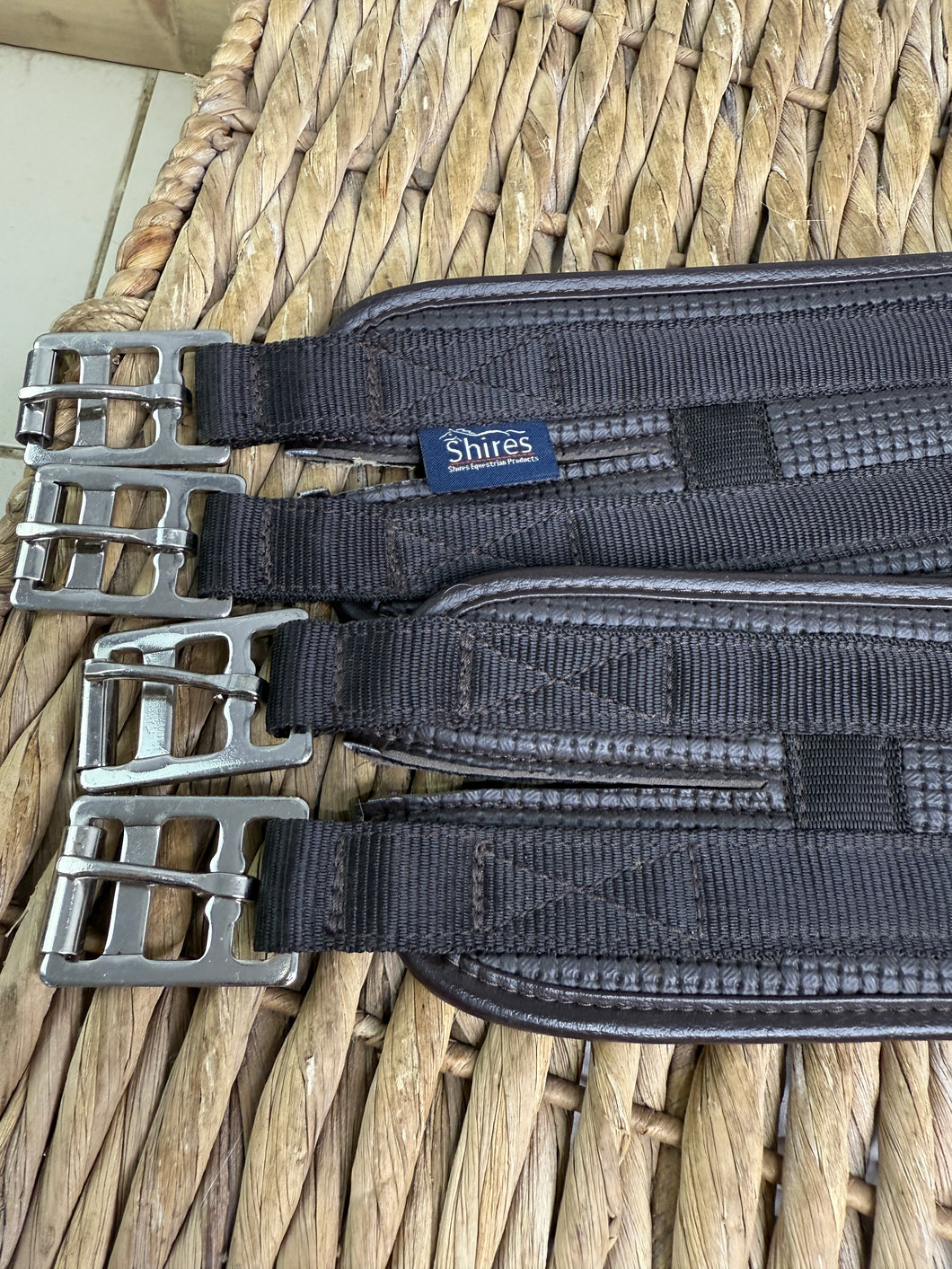 S/H 54” Shires Waffle Non-Elasticated Cob Girth - Brown