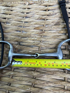 S/H 5 1/4” Cheltenham Running Gag Bit with English Leather Cheeks