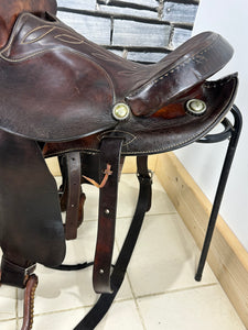 16” Bunkhouse Leather Banderas Texas Western Saddle - Brown