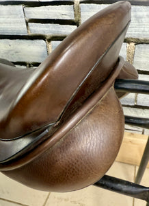 17” Narrow Black Country Dressage Saddle - Brown