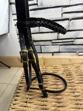 Load image into Gallery viewer, S/H Kirkland English In-hand Show Bridle - Plaited Brow - Full