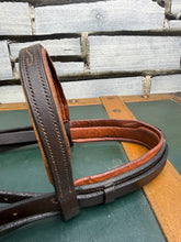 Load image into Gallery viewer, Stitched Padded Hunter Snaffle Bridle - Brown/Tan -Cob Size- Jerome - English Leather
