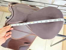 Load image into Gallery viewer, 14” Medium Changeable Gullet Small Pony GP Saddle -Brown Synthetic- Flocked