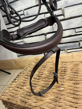 Load image into Gallery viewer, S/H Rhinegold Anatomic Padded Flash Bridle - Brown - Cob