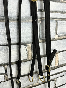 S/H Webbing Hunting Breastplate - Black/Brass - Full