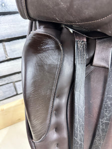 18” Medium Morris & Nolan Dressage Saddle - Brown